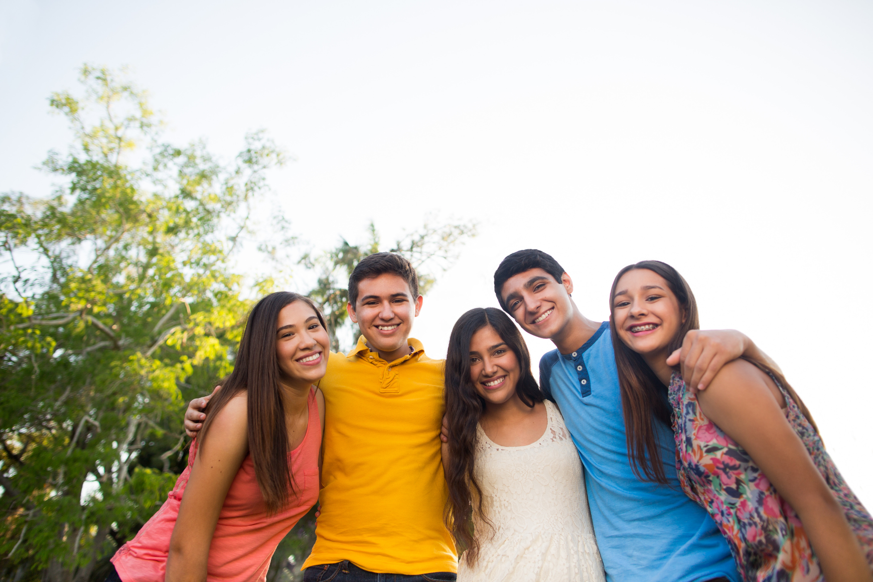 Group of young people smiling