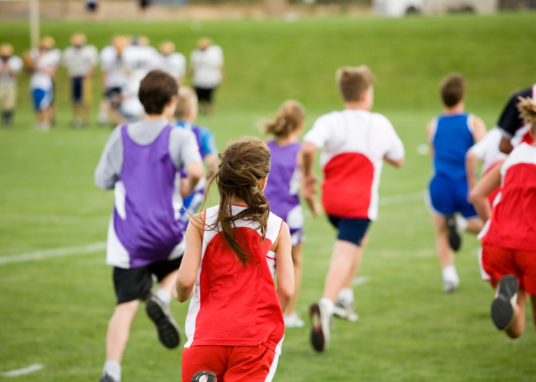 Pupils running cross country